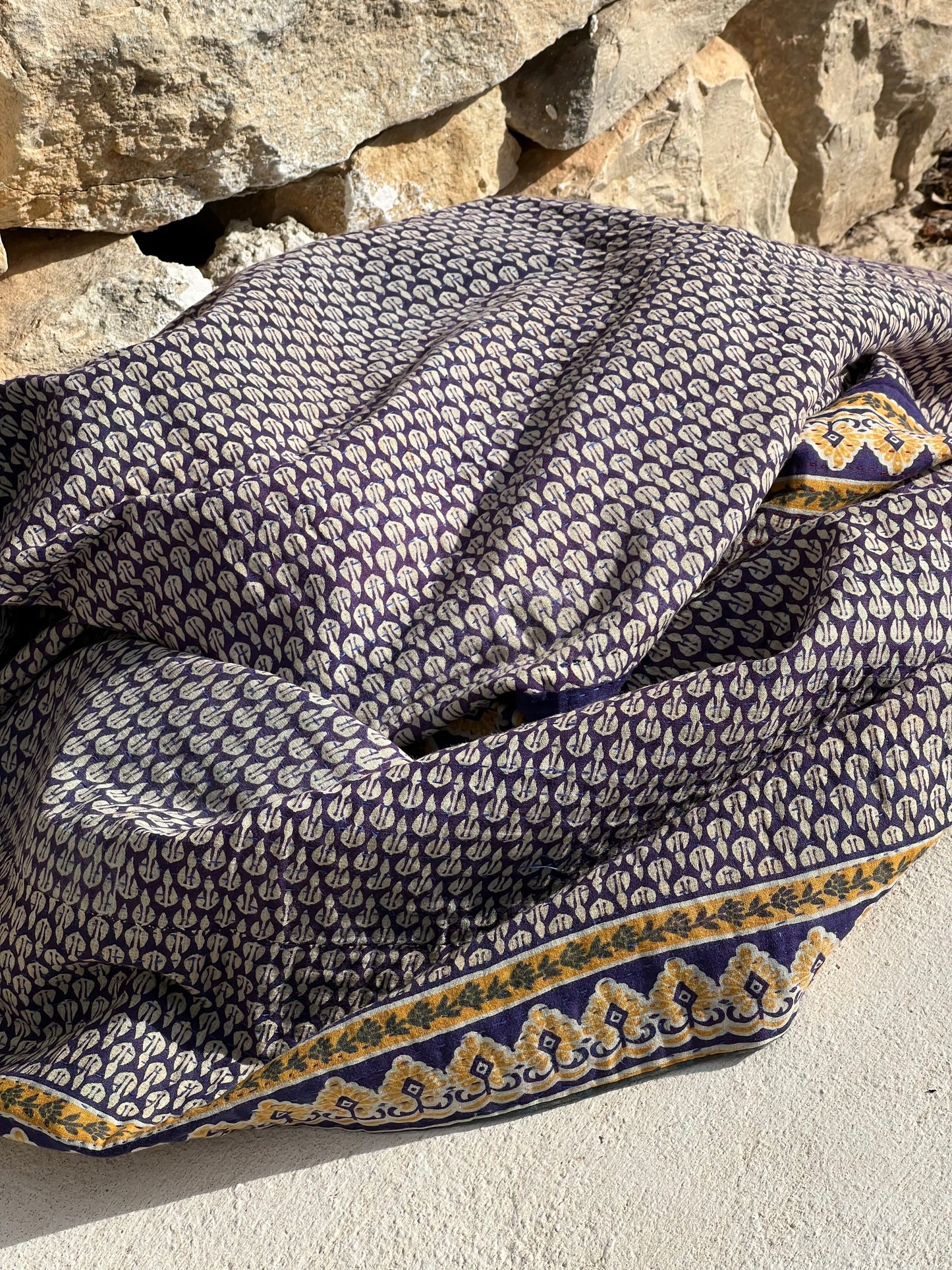 Kantha Quilt ~ Lavanda