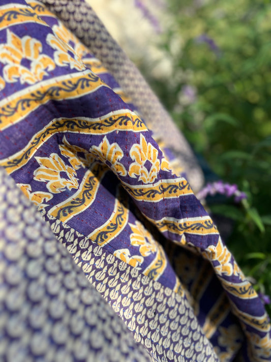 Kantha Quilt ~ Lavanda