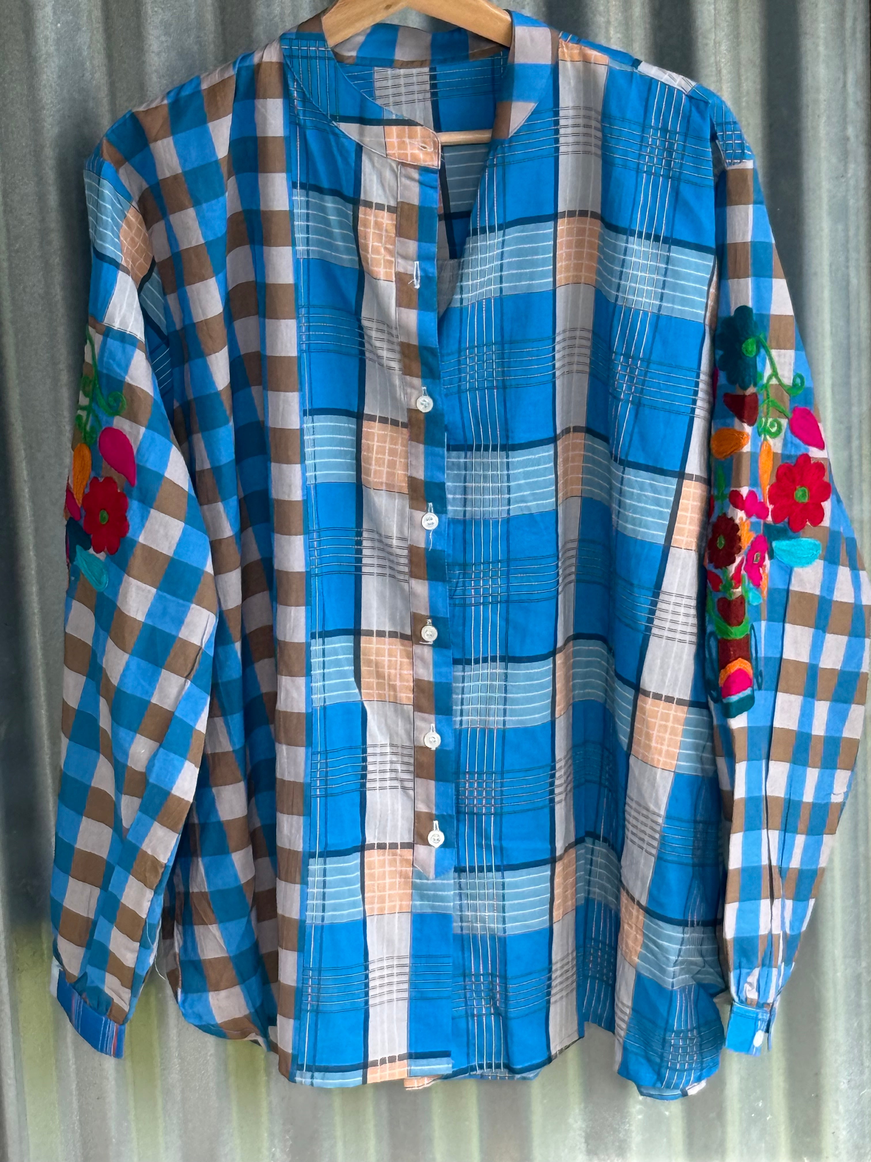 The Souk Blouse ~ Blue Hues