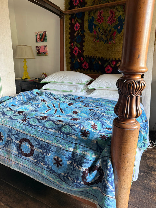 SUZANI Kantha Quilt ~ Eliza