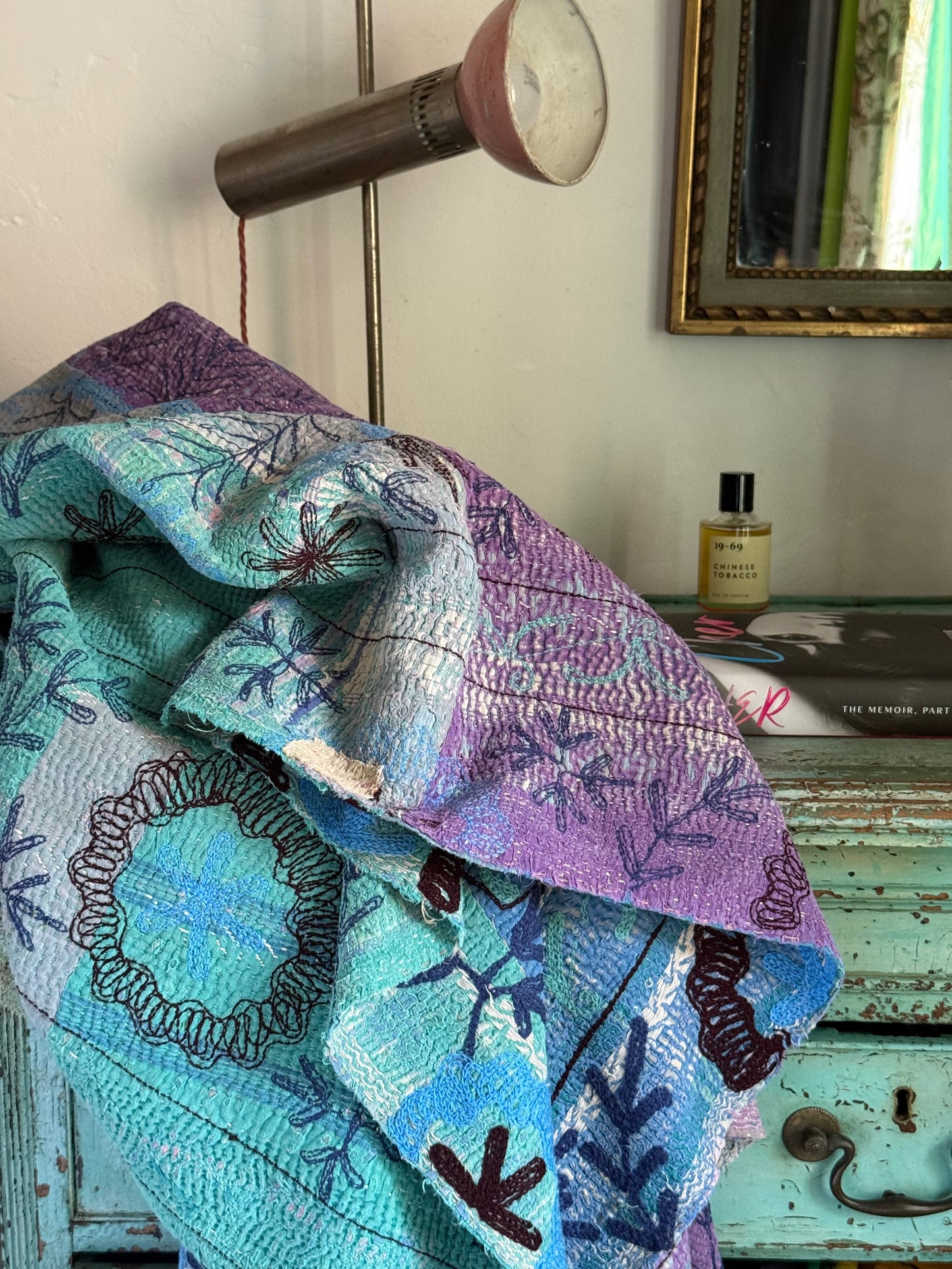 SUZANI Kantha Quilt ~ Eliza