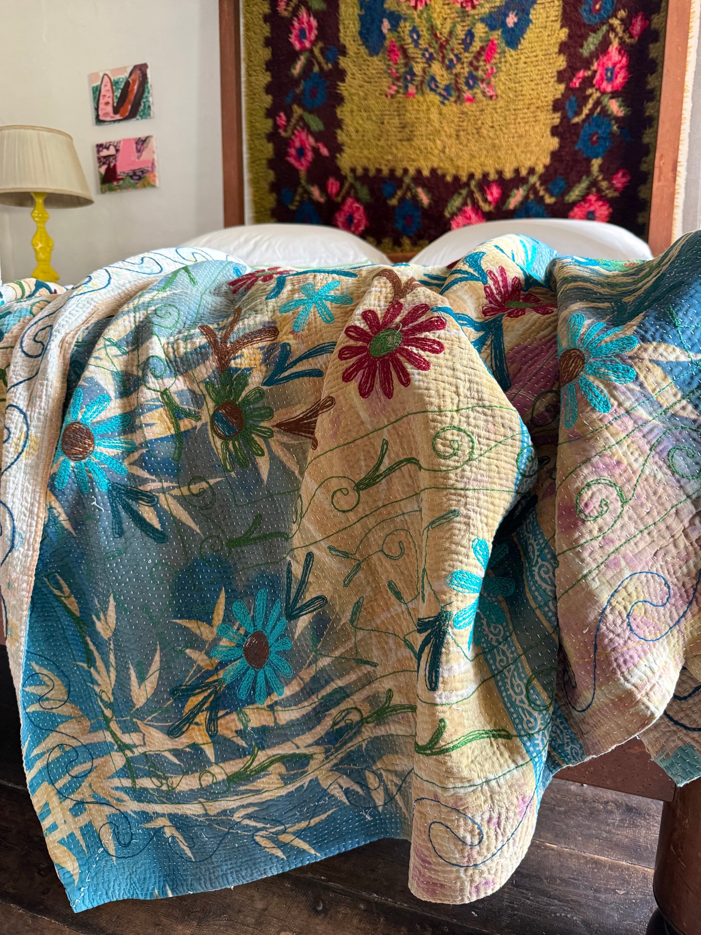 SUZANI Kantha Quilt ~ Delilah