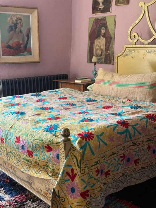 SUZANI Kantha Quilt ~ Agatha
