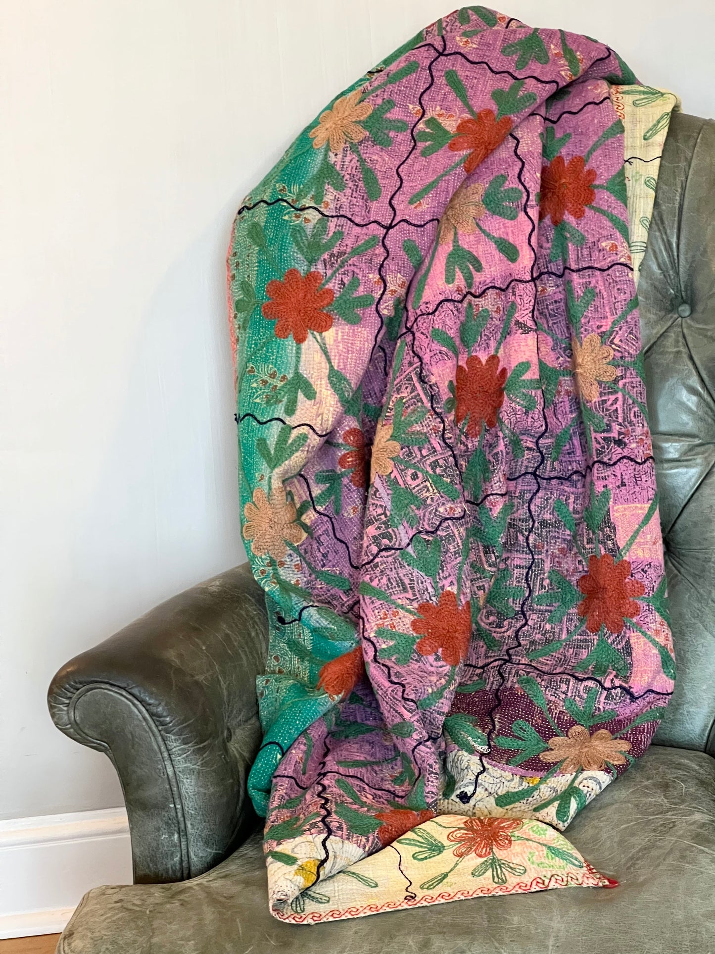SUZANI Embroidered Kantha ~ Bloomsbury