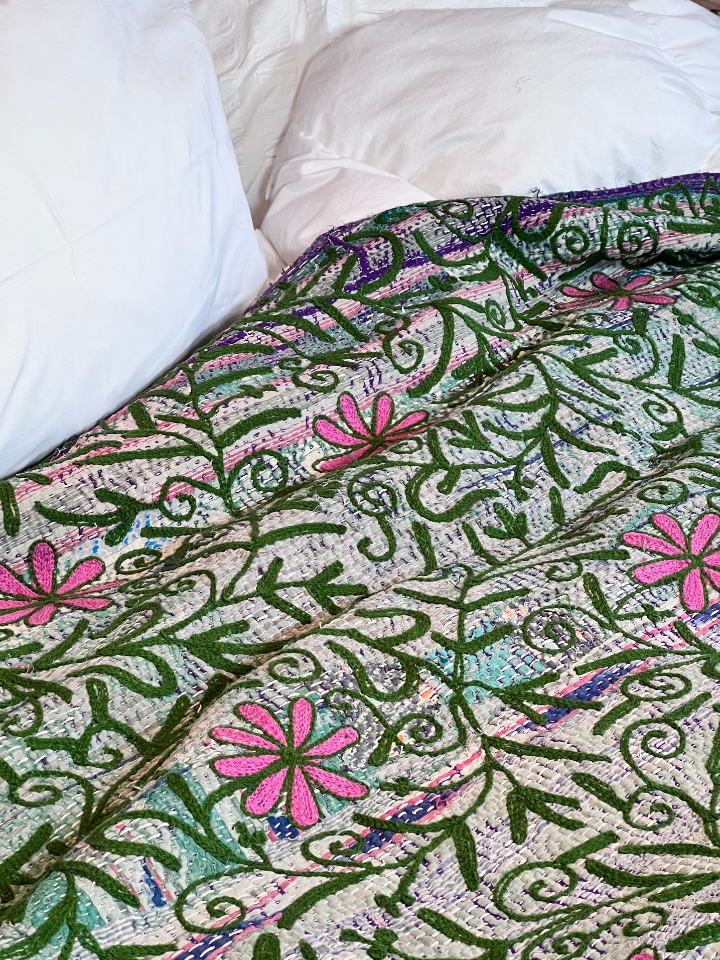 SUZANI Kantha Quilt ~ Veronica