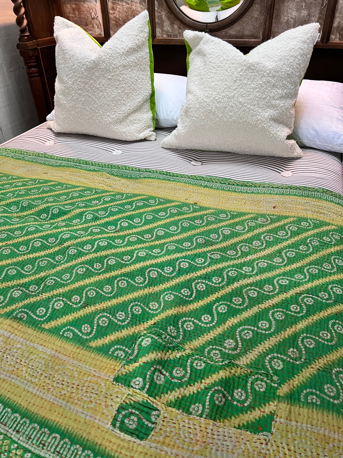 Kantha Quilt ~ Daffodil