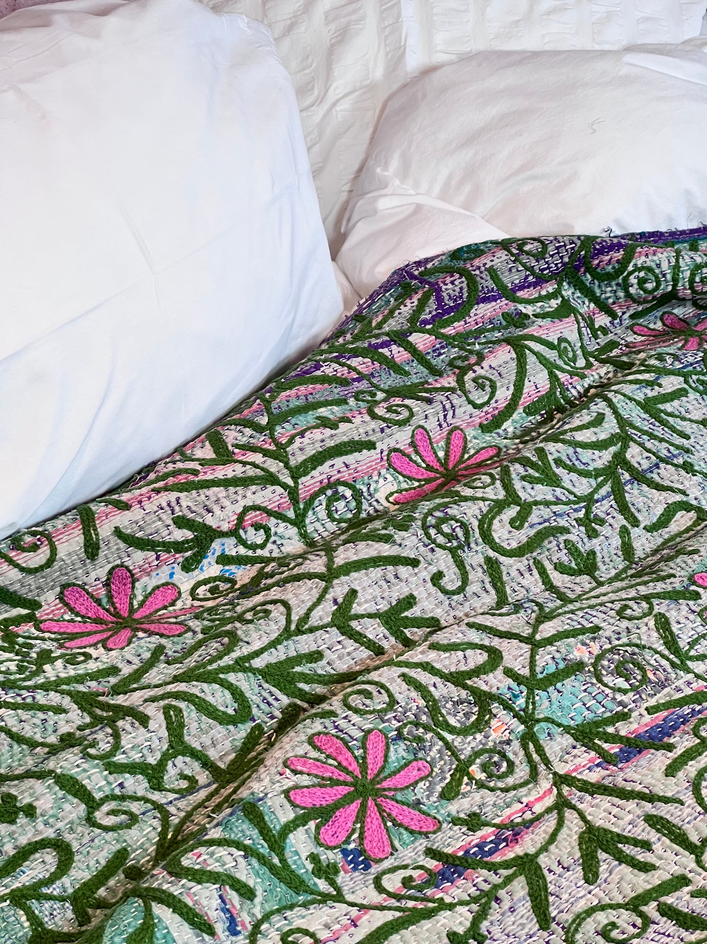 SUZANI Kantha Quilt ~ Veronica